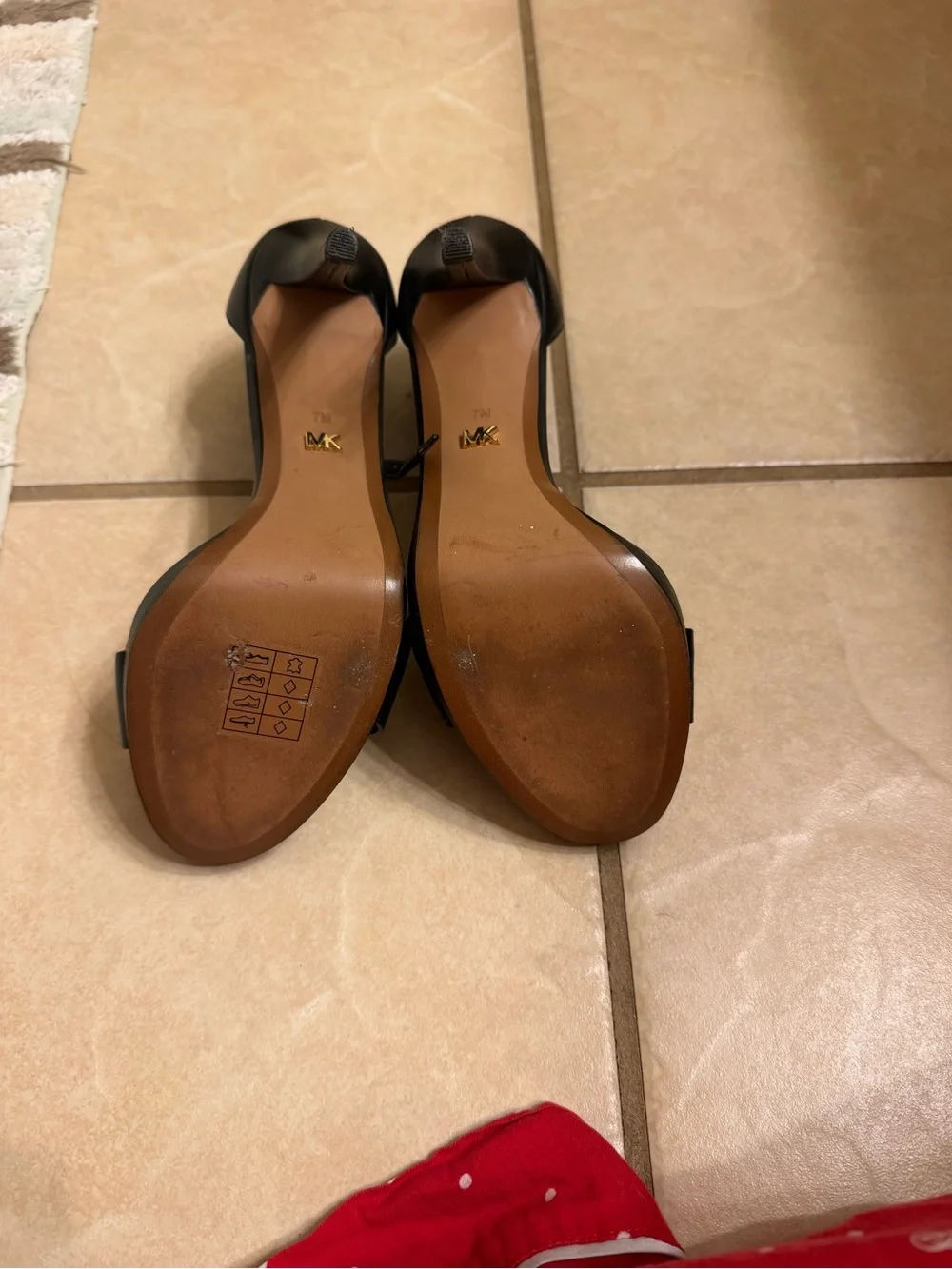 Michael Michael Kors Black Platform Ankle Strap Stiletto Heels Size 7M EUC